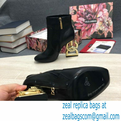 Dolce  &  Gabbana Heel 10.5cm ankle boots with DG Pop heel Black 2022